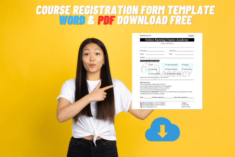 Course Registration Form Template Word & PDF Download Free